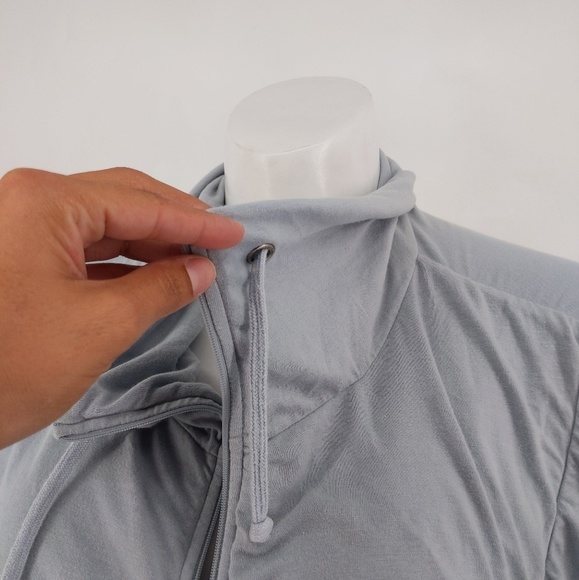 Eileen Fisher zip up jacket cowl neck - Picture 3 of 5